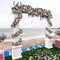 Artificial Pink Rose Garland Silk Rose Vines Hanging Fake Flower Garlands for Wedding Party Table Garden Arch Wall Home Room Decor